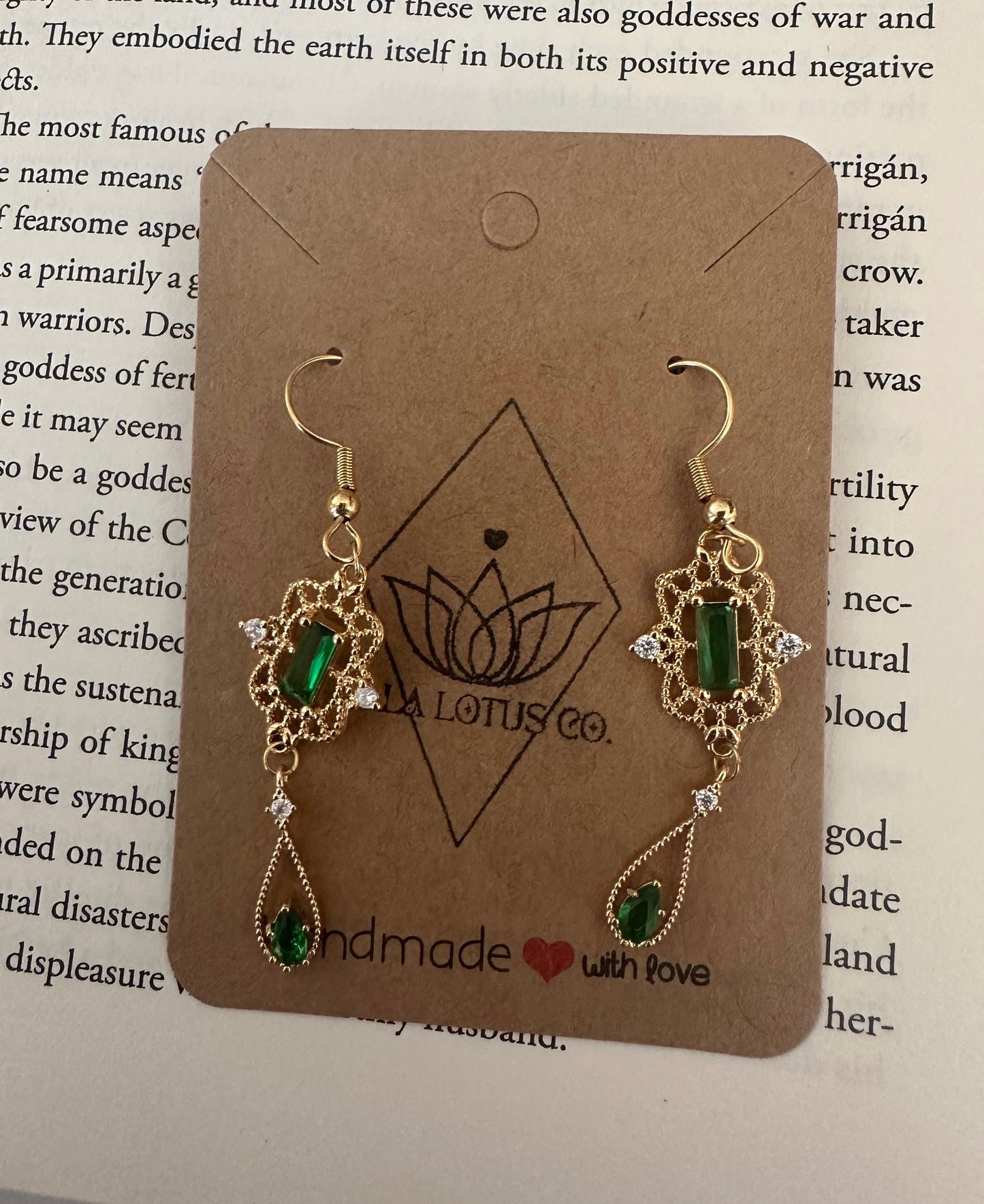 Emerald Art Deco Earrings