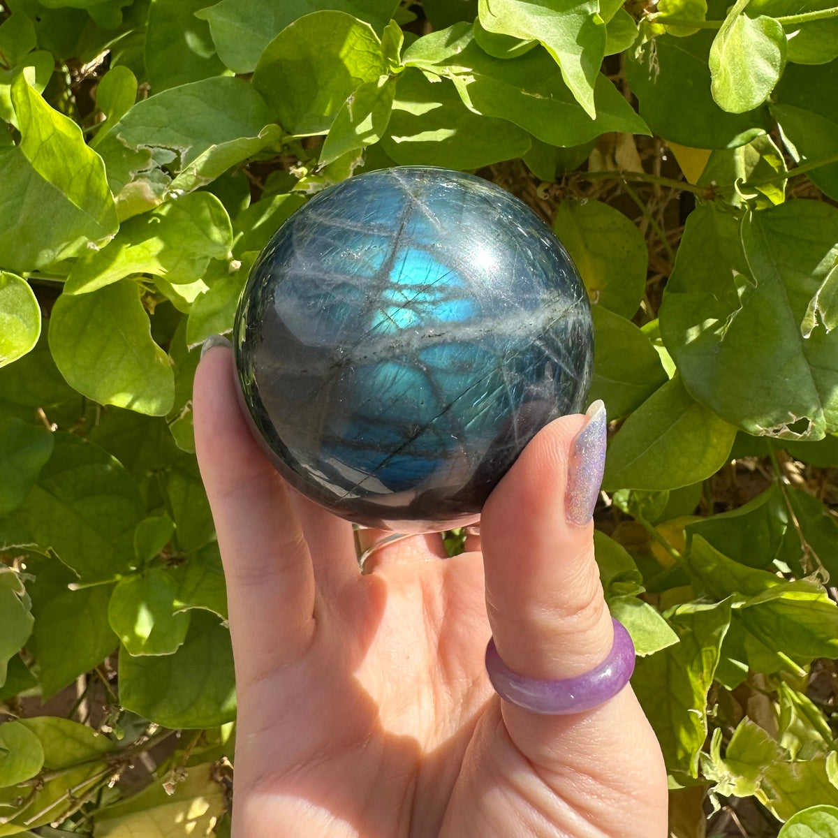Starry Labradorite Spheres