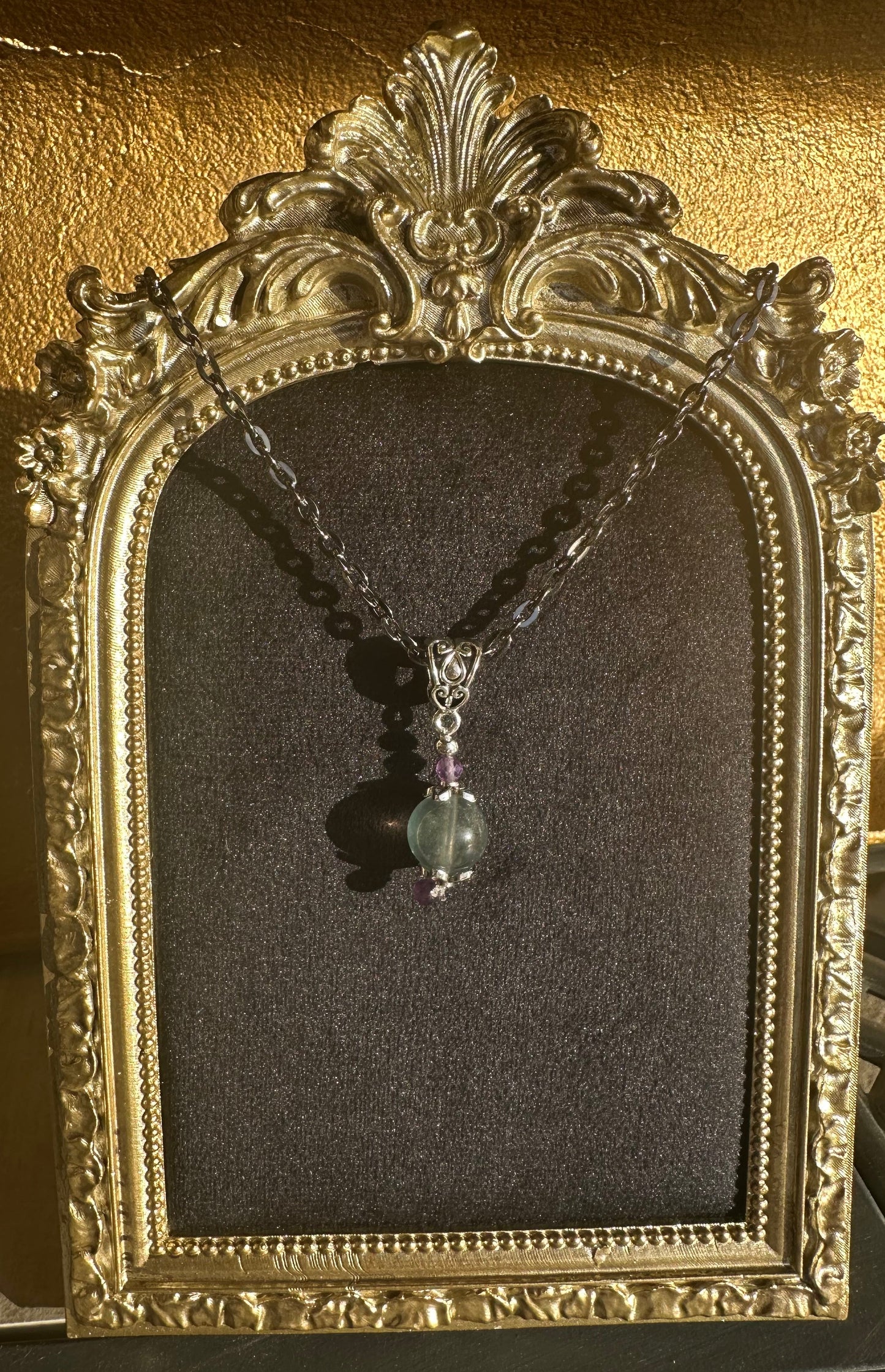 Blue Fluorite Pool of Light Necklace