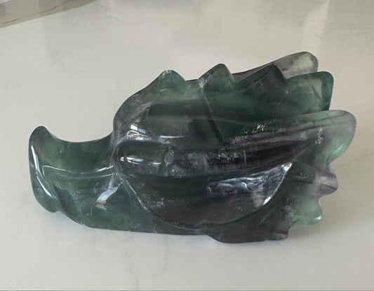Rainbow Fluorite Dragon Head
