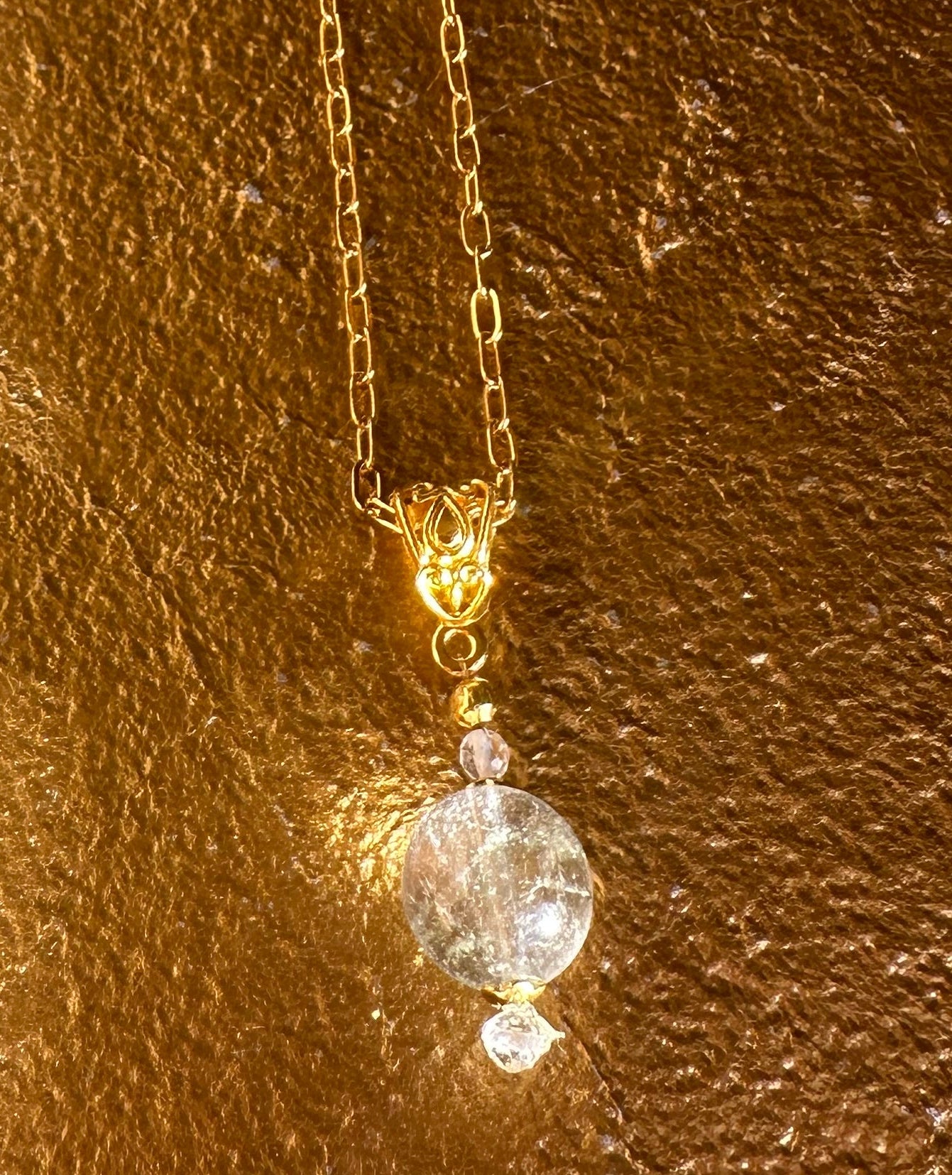 Clear Quartz Pool of Light Necklace