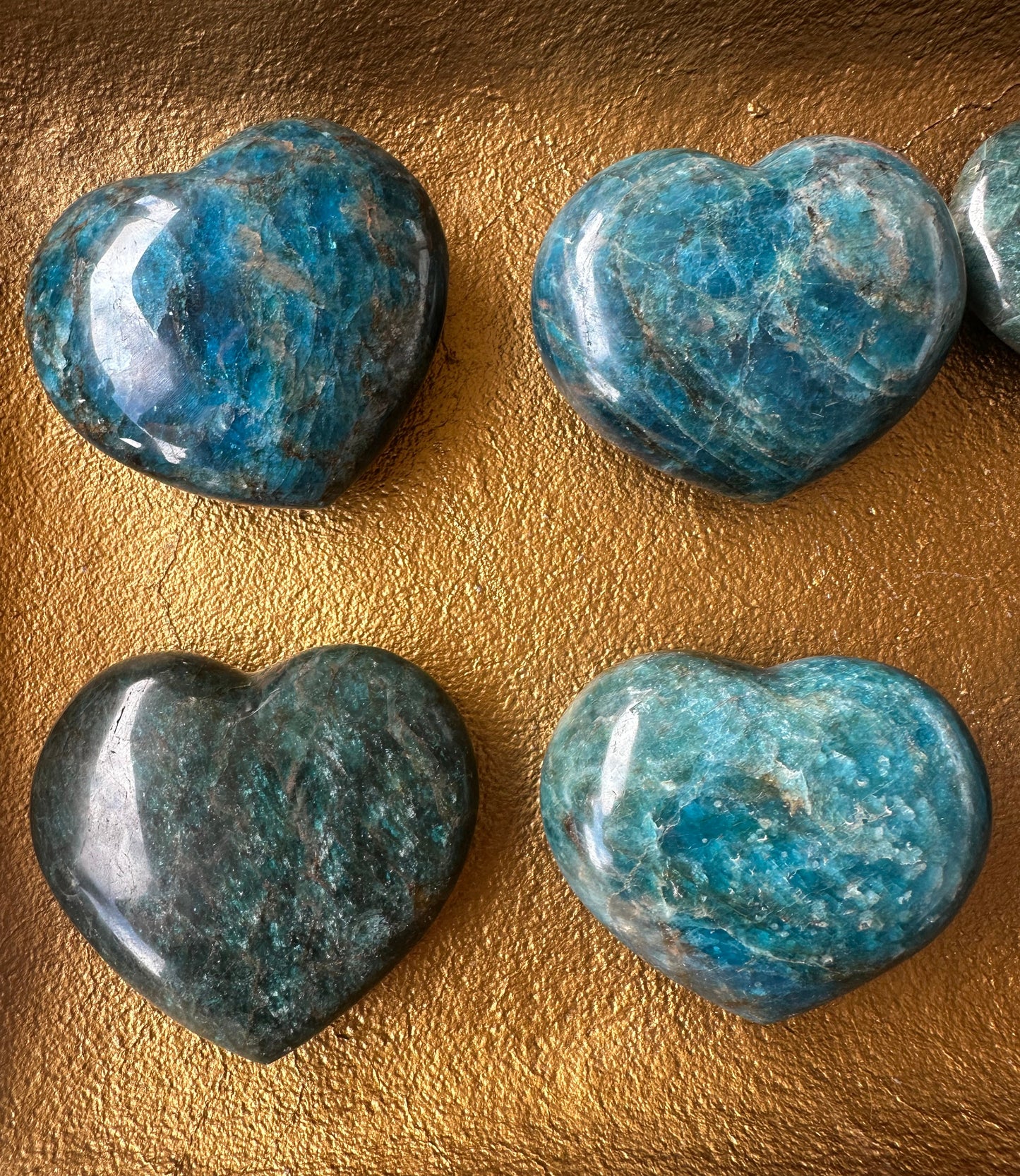 Blue Apatite Heart Palm Stone