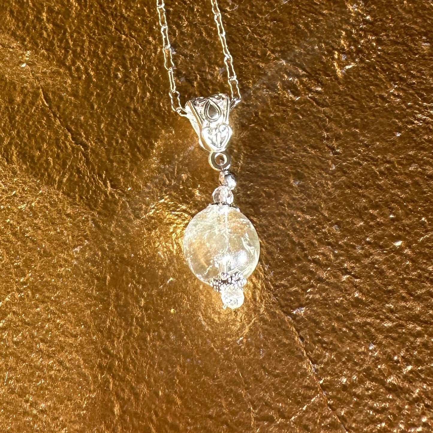 Clear Quartz Pool of Light Necklace