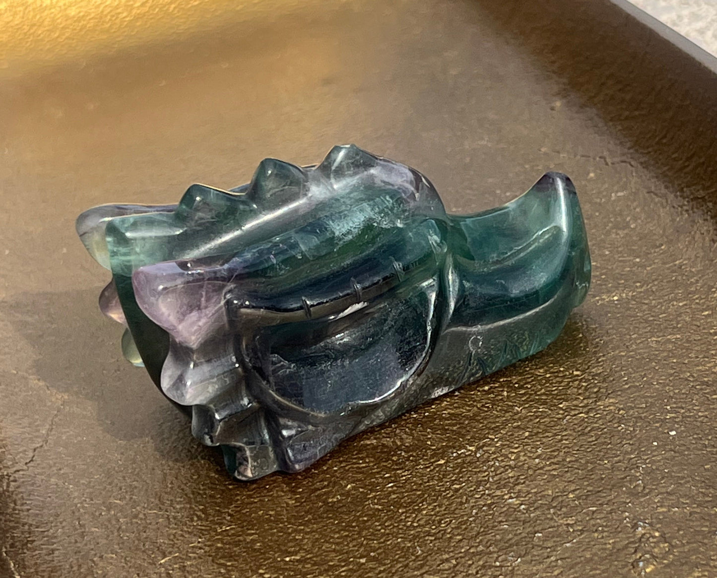 Rainbow Fluorite Dragon Head