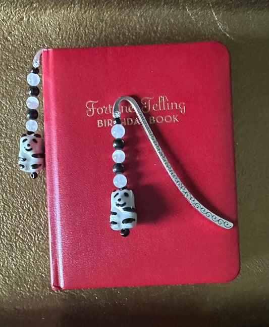Handmade Gemstone Panda Bookmark