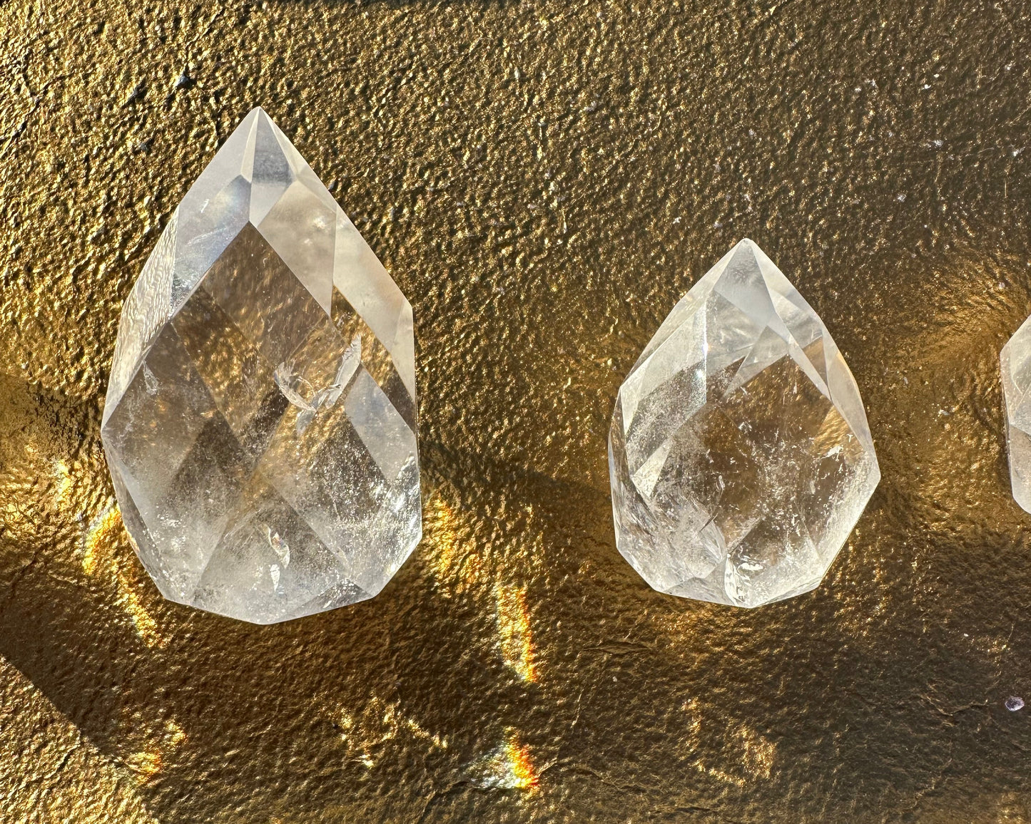 Faceted Crystal Quartz Egg