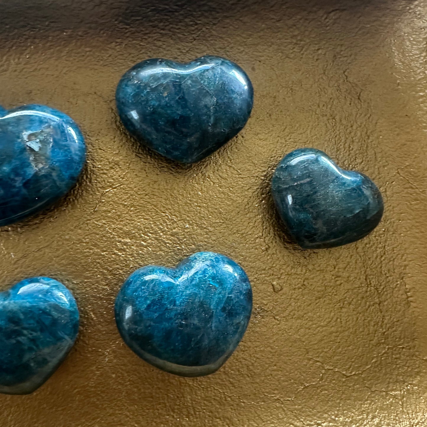 Blue Apatite Heart Palm Stone