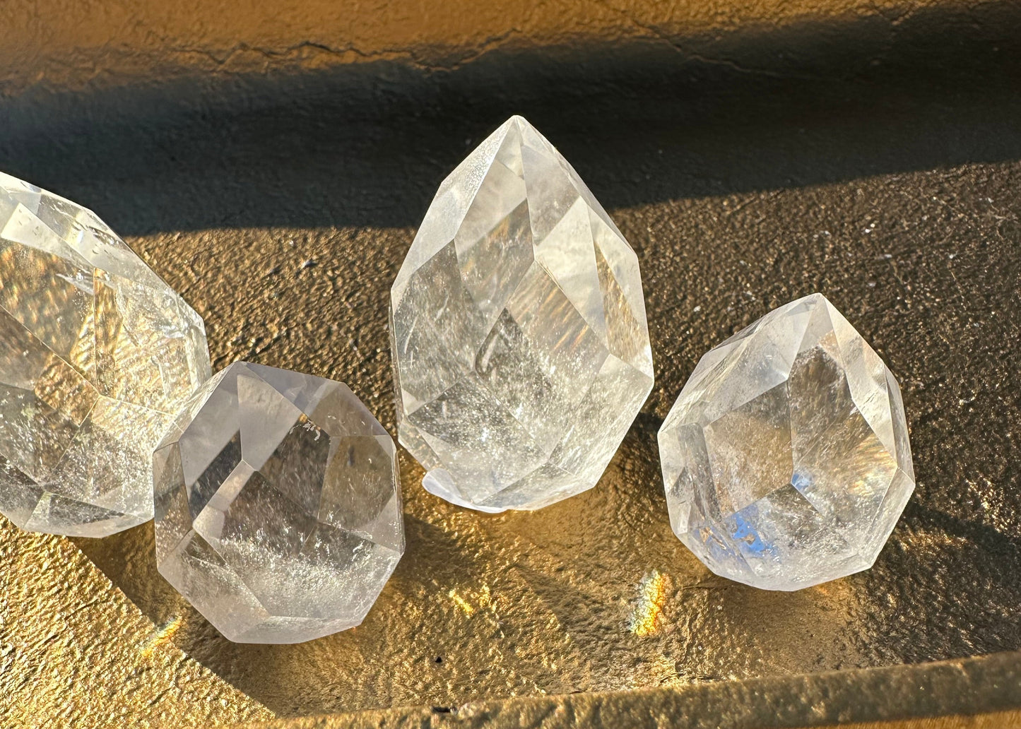 Faceted Crystal Quartz Egg