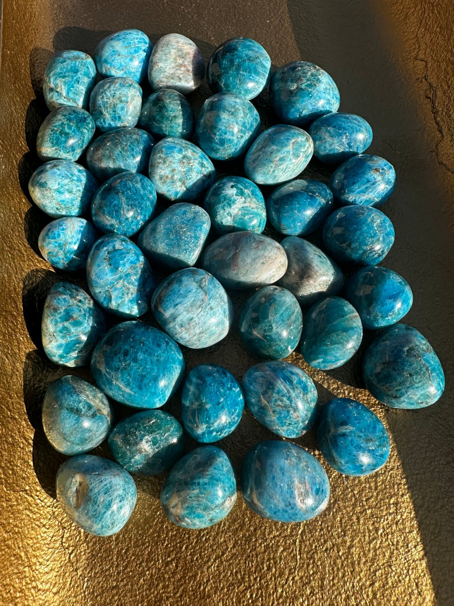 Blue Apatite Tumbles