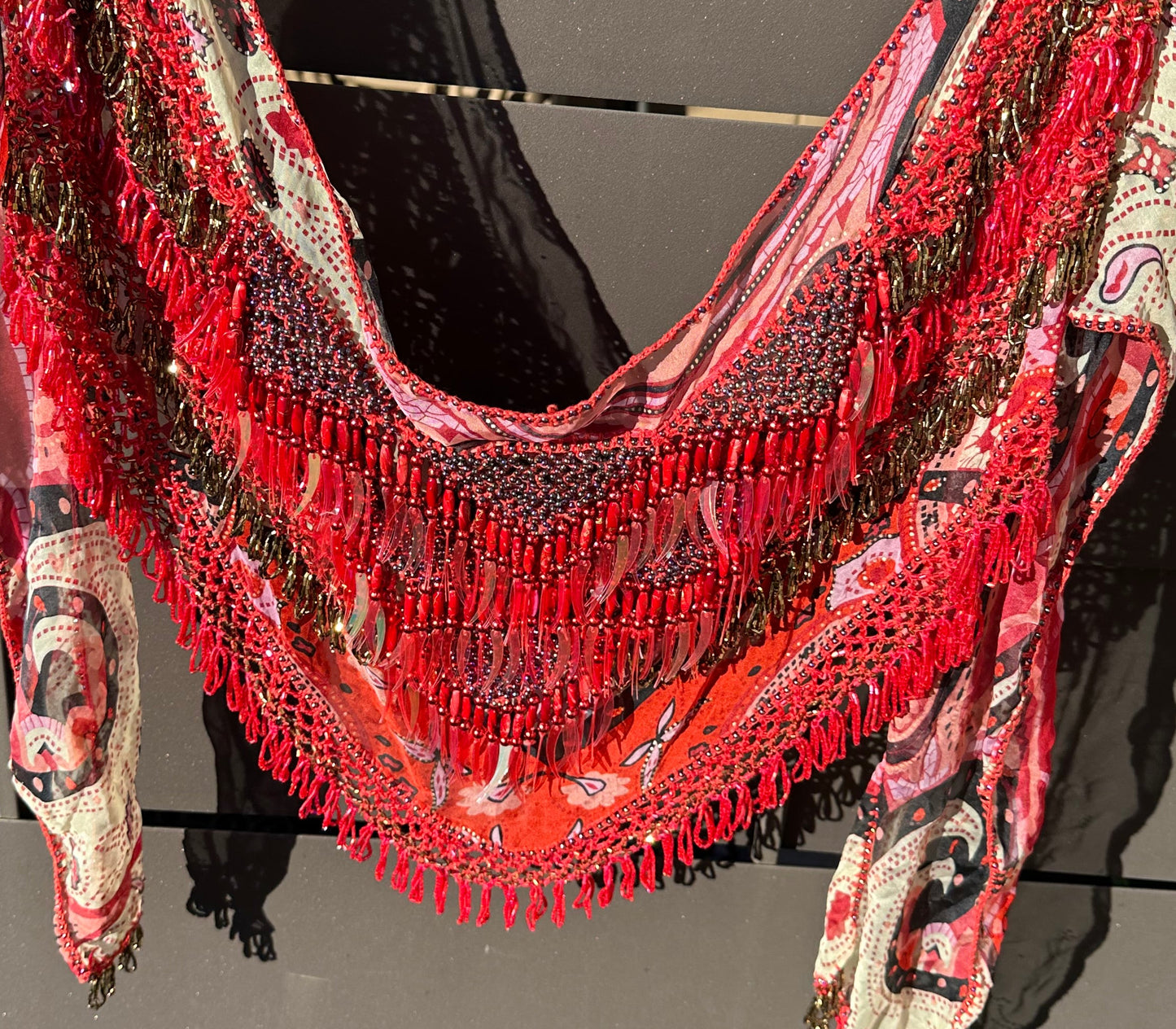 Red and Gold Hip scarf