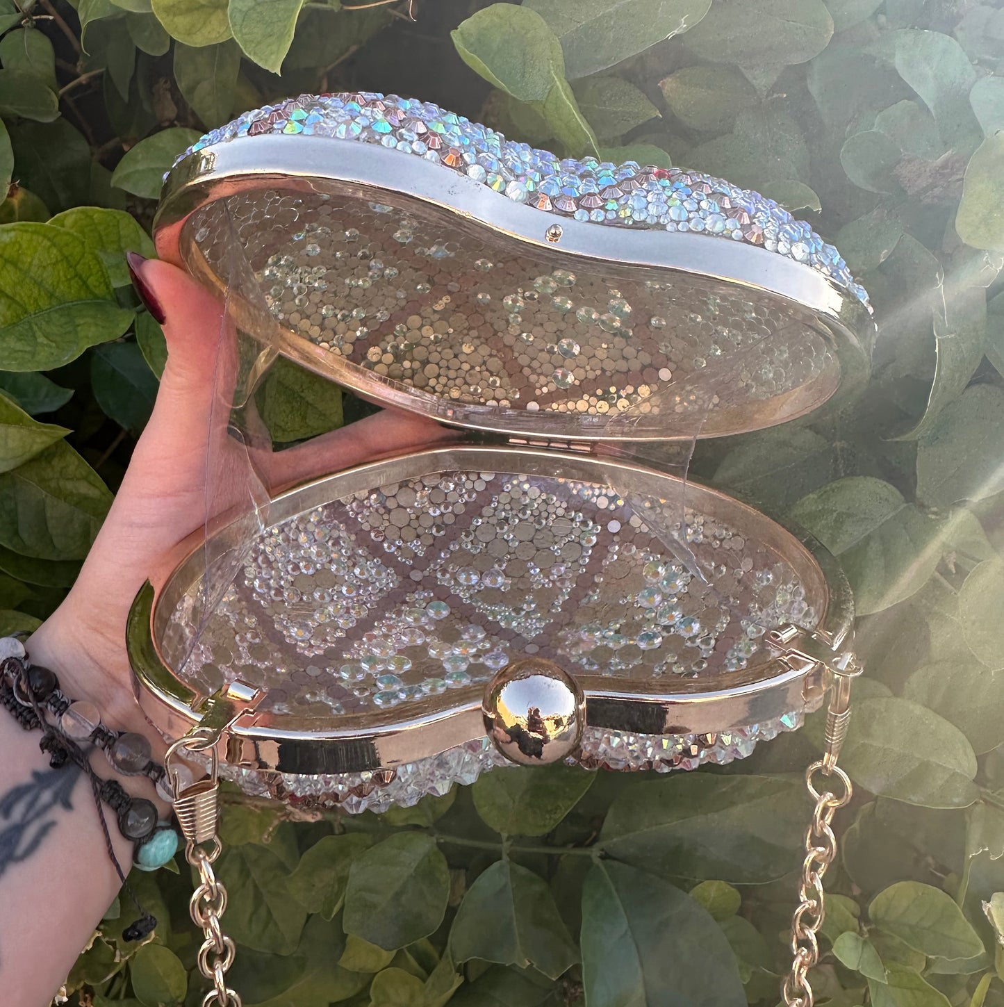 Handmade Diamond Heart Purse