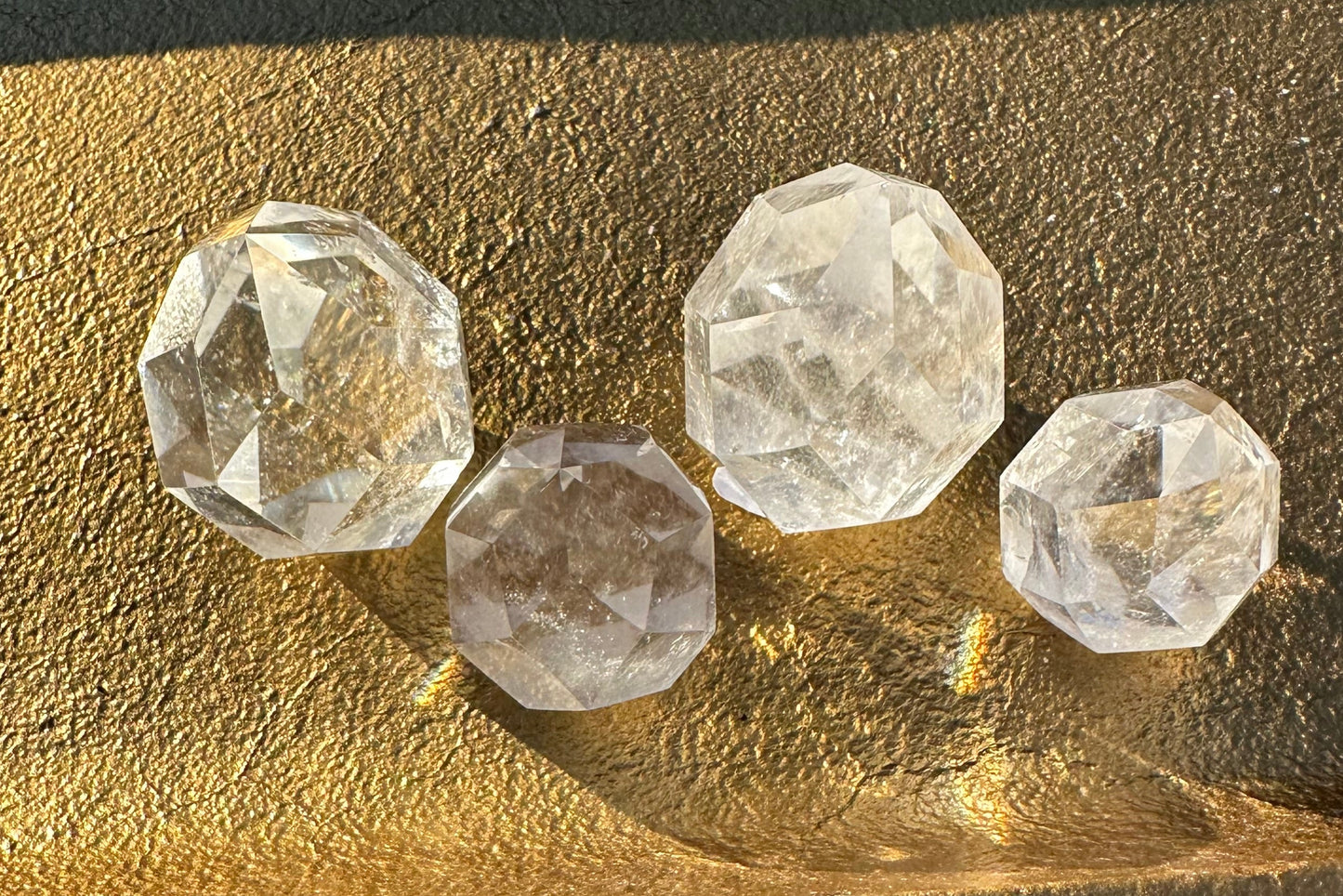 Faceted Crystal Quartz Egg