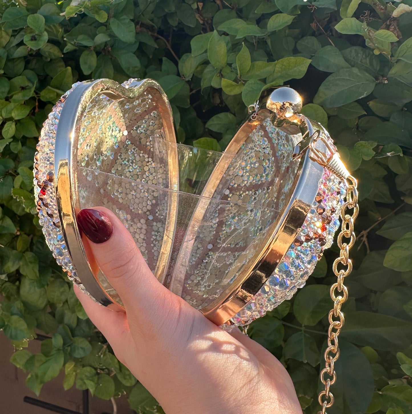 Handmade Diamond Heart Purse