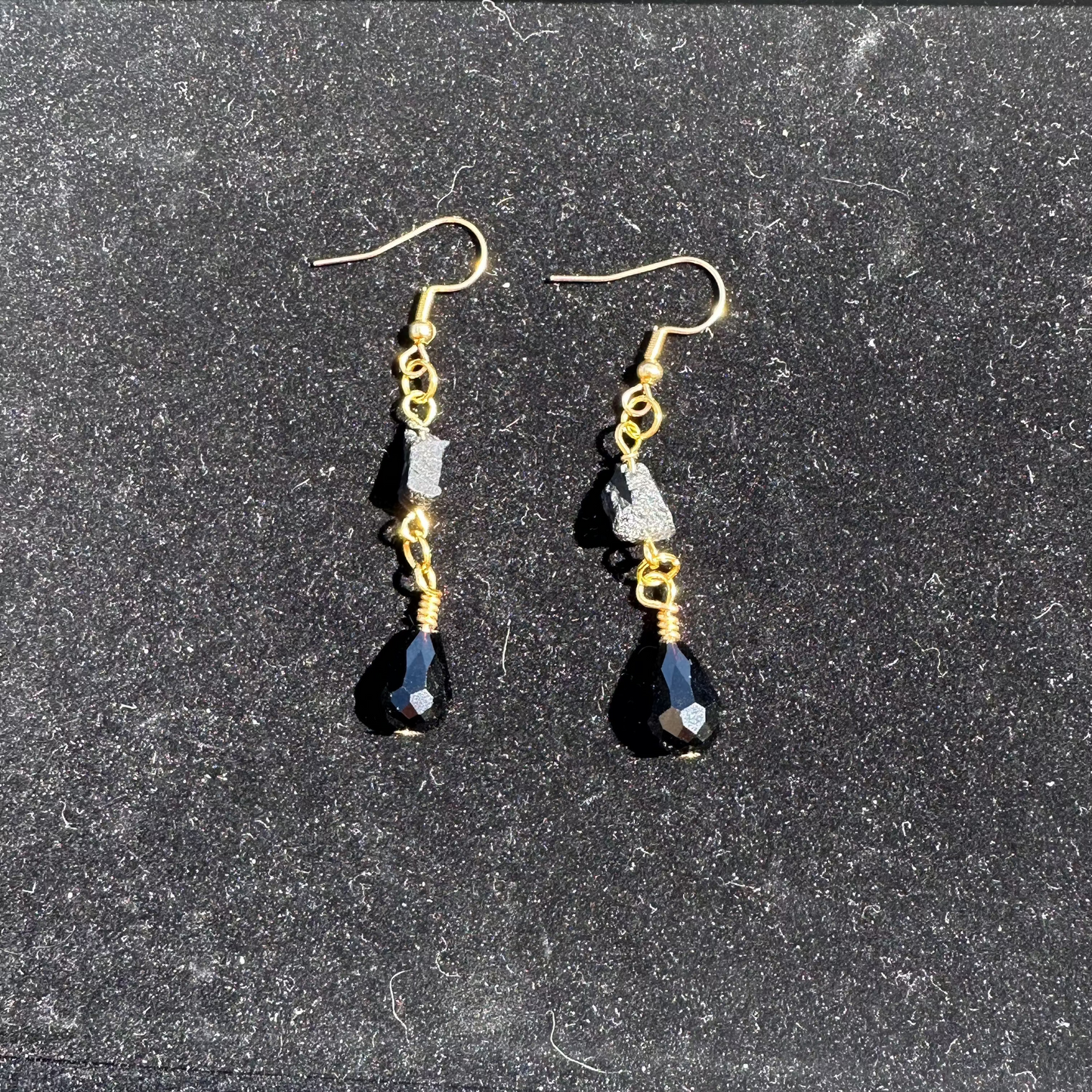 Black Tourmaline & Black Onyx Earrings