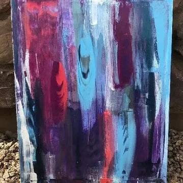 Multicolored Abstract Painting Inspired By Peacock Feathers