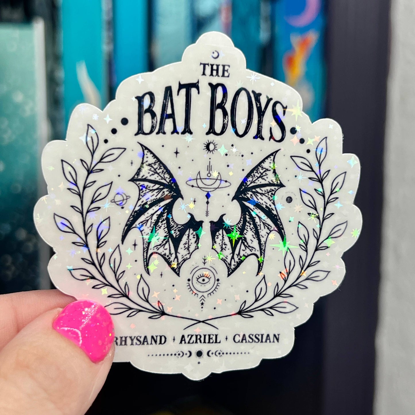 ACOTAR Bat Boys Rhysand Azirel Cassian Holographic Sticker
