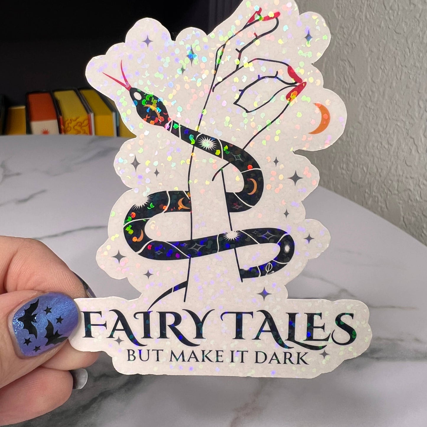 Fairytales But Make It Dark Holographic Sparkle Sticker