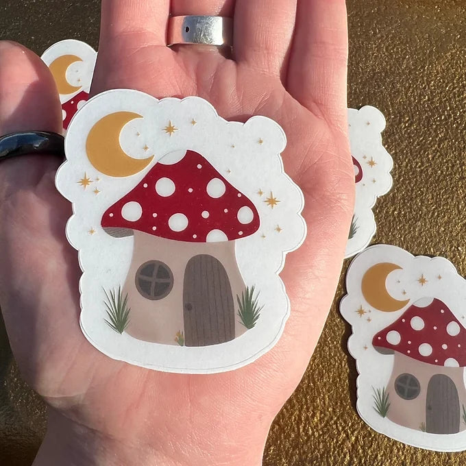 Mushroom Cottage Sticker