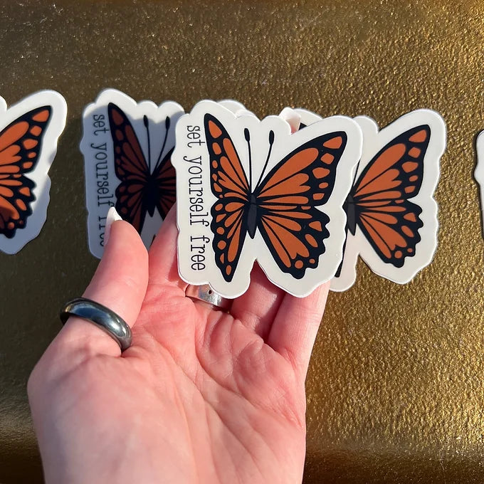 Set Yourself Free Butterfly Sticker